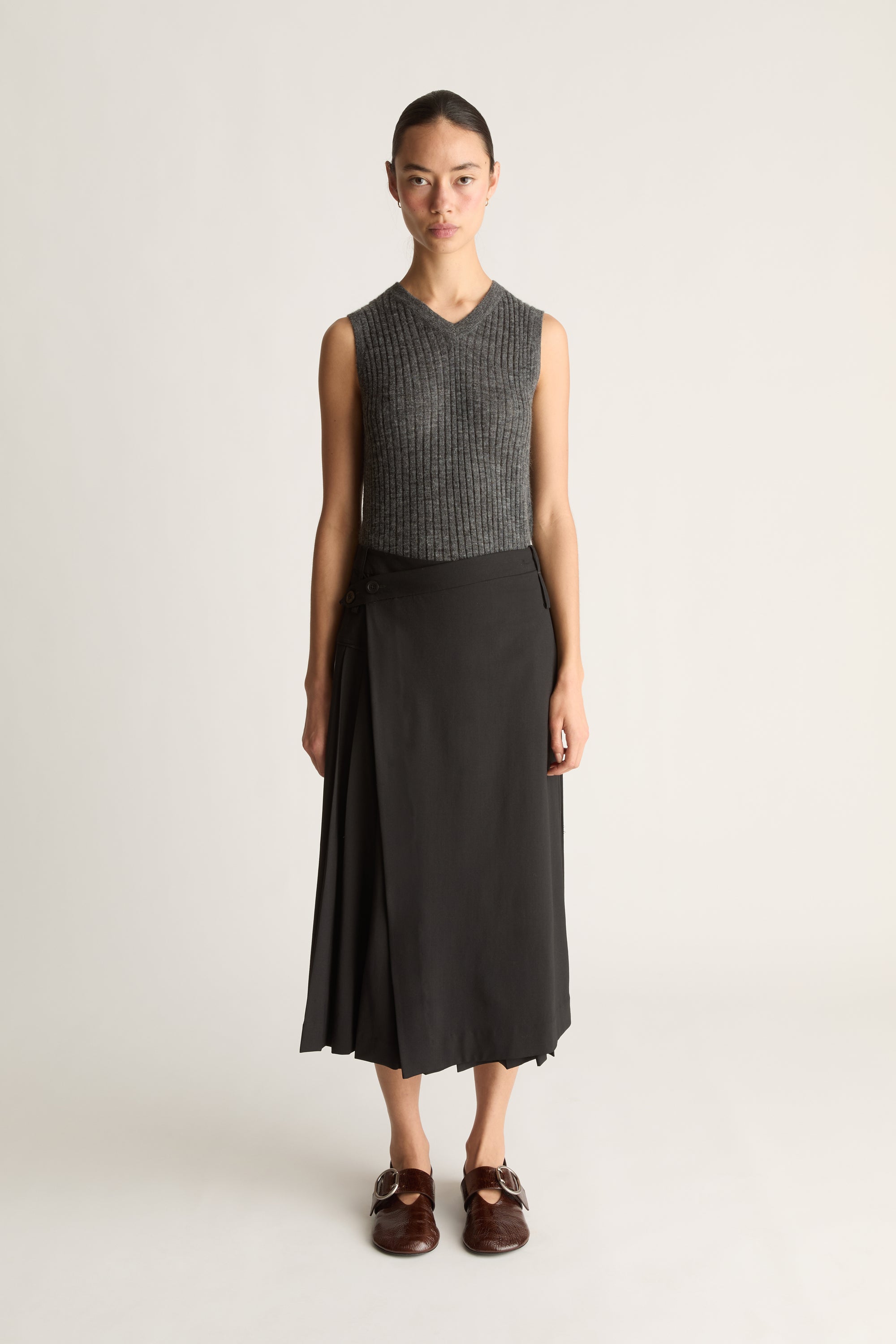 Myles Wool Pleat Skirt