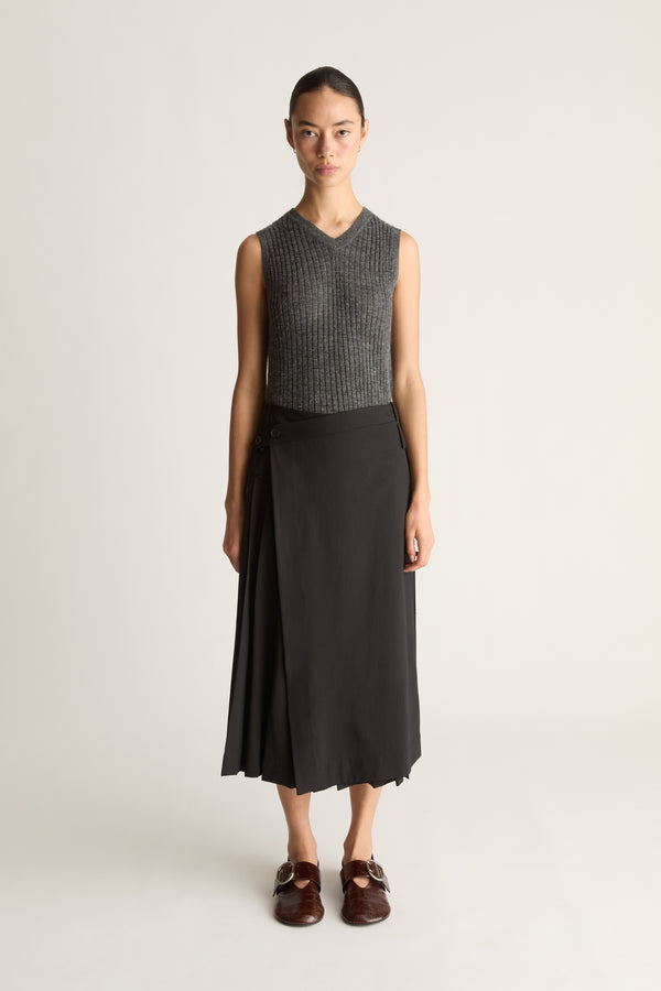 Myles Wool Pleat Skirt