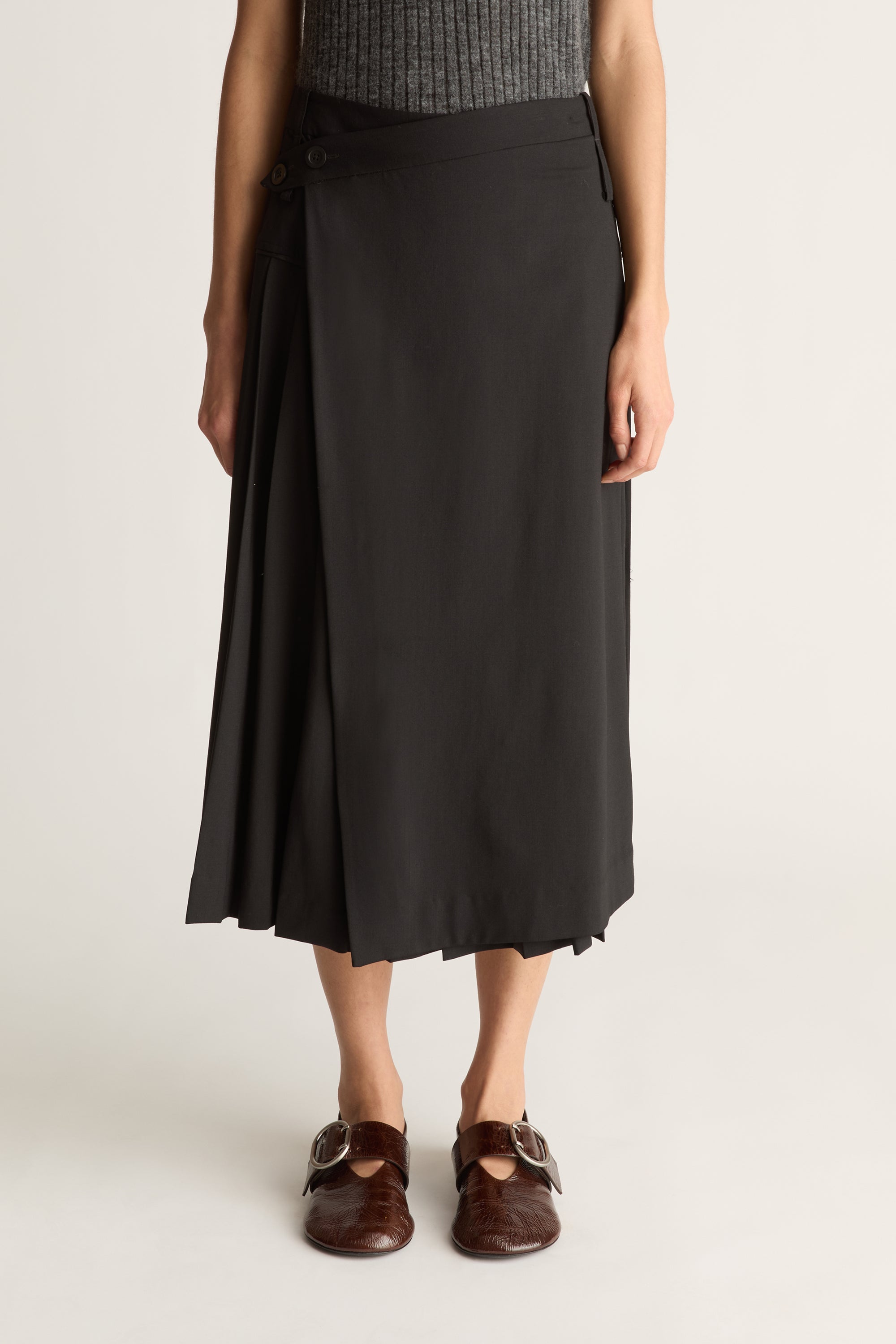 Myles Wool Pleat Skirt