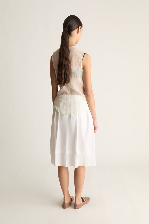 Olympia Silk Cotton Ruffle Top