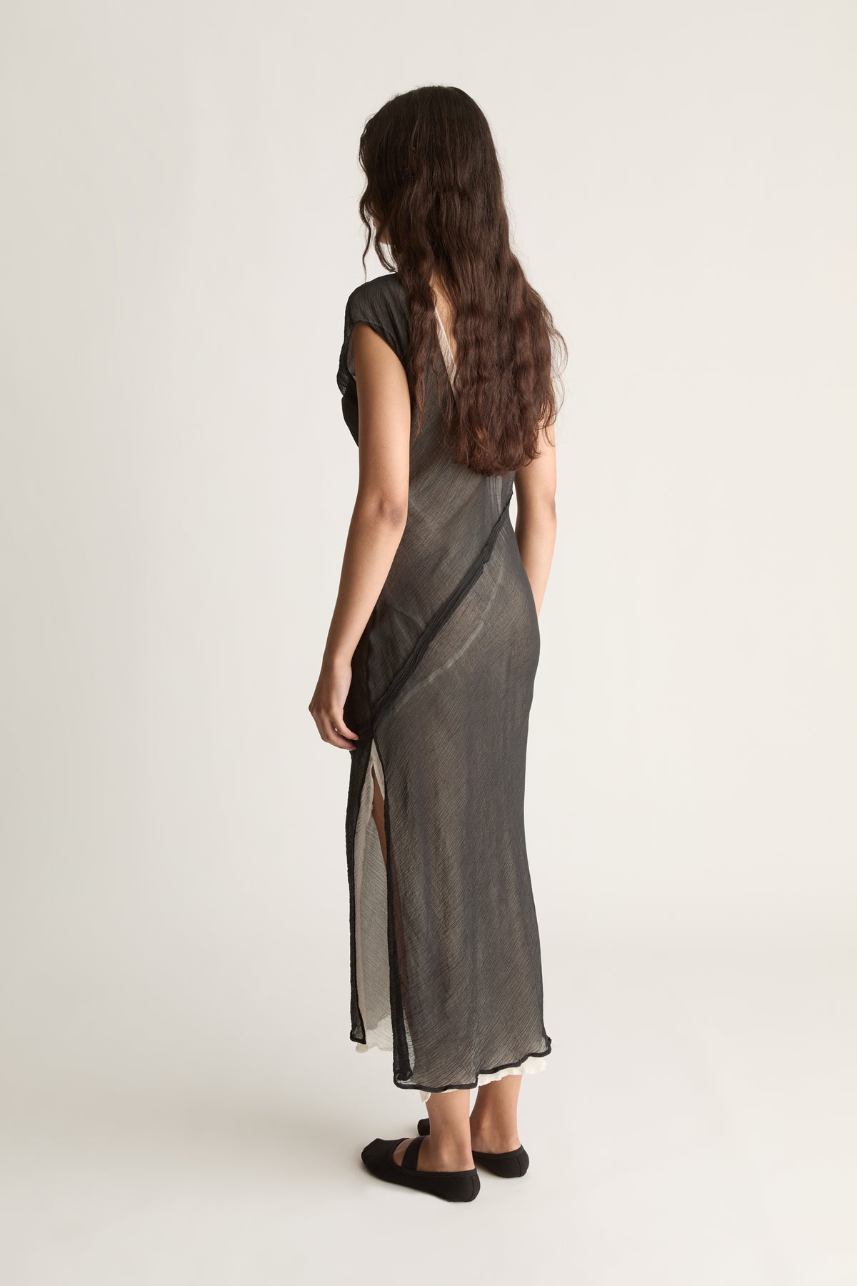 Olympia Silk Cotton Boatneck Dress
