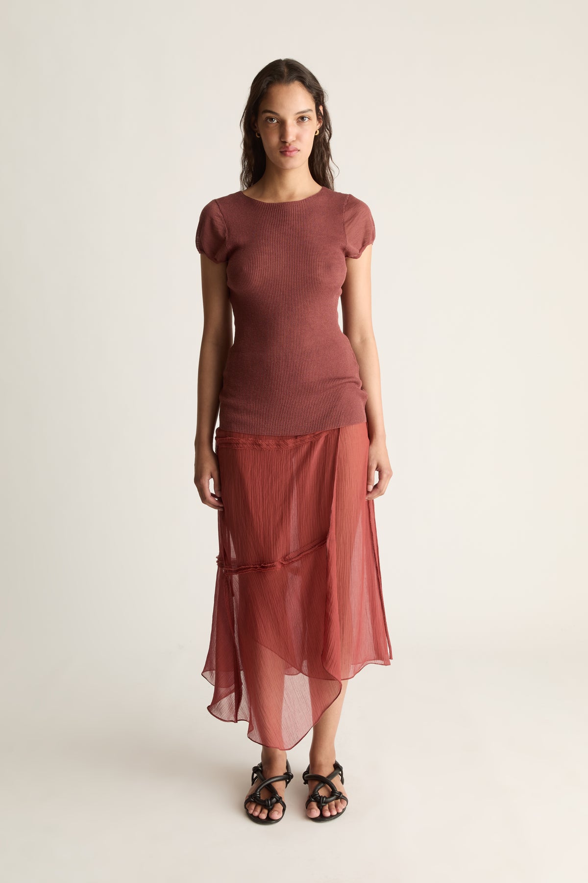 Olympia Silk Cotton Wrap Skirt