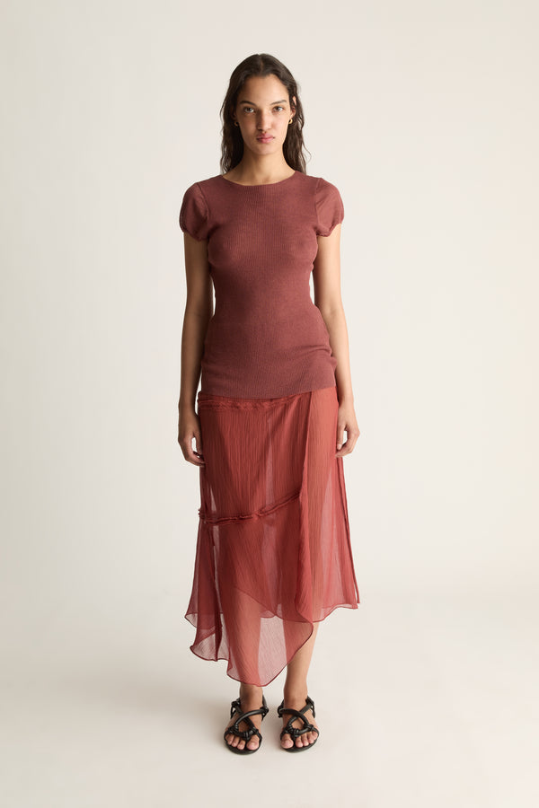 Olympia Silk Cotton Wrap Skirt