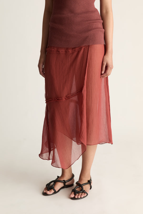 Olympia Silk Cotton Wrap Skirt