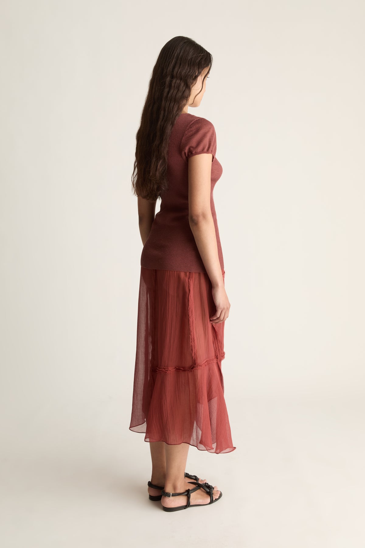 Olympia Silk Cotton Wrap Skirt