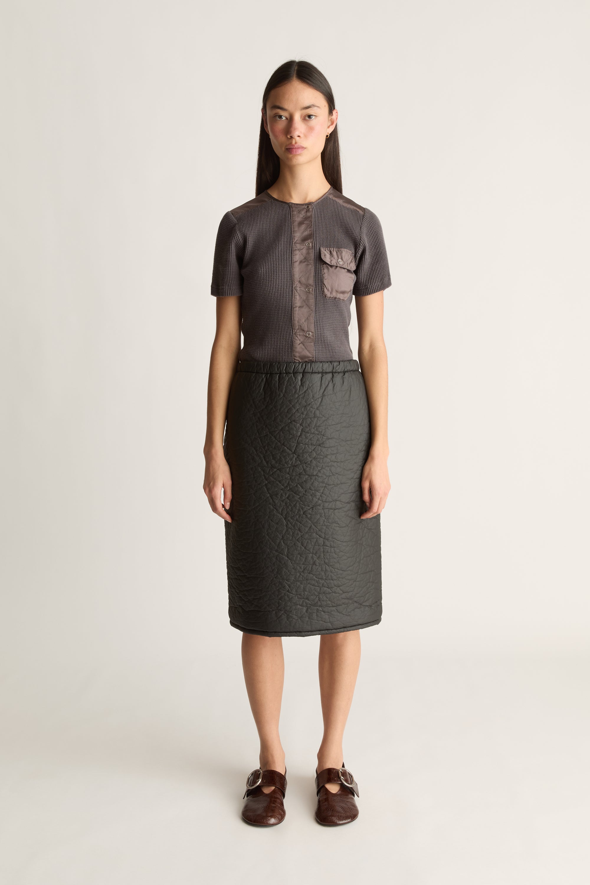 Puff Midi Skirt