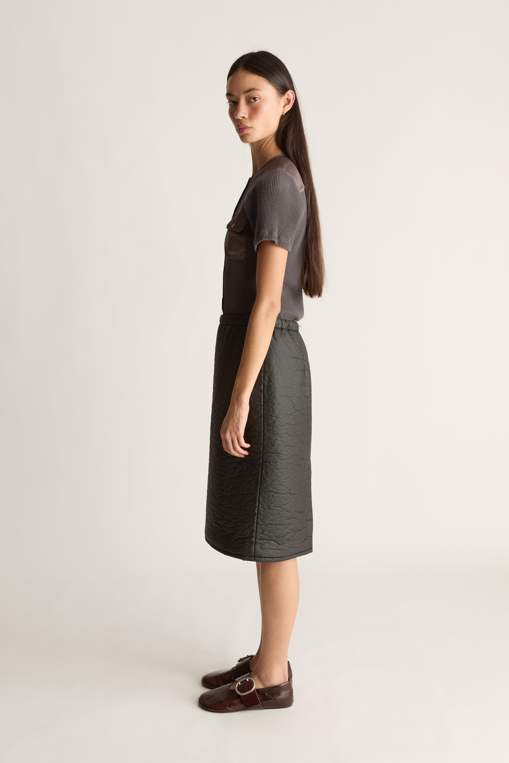 Puff Midi Skirt