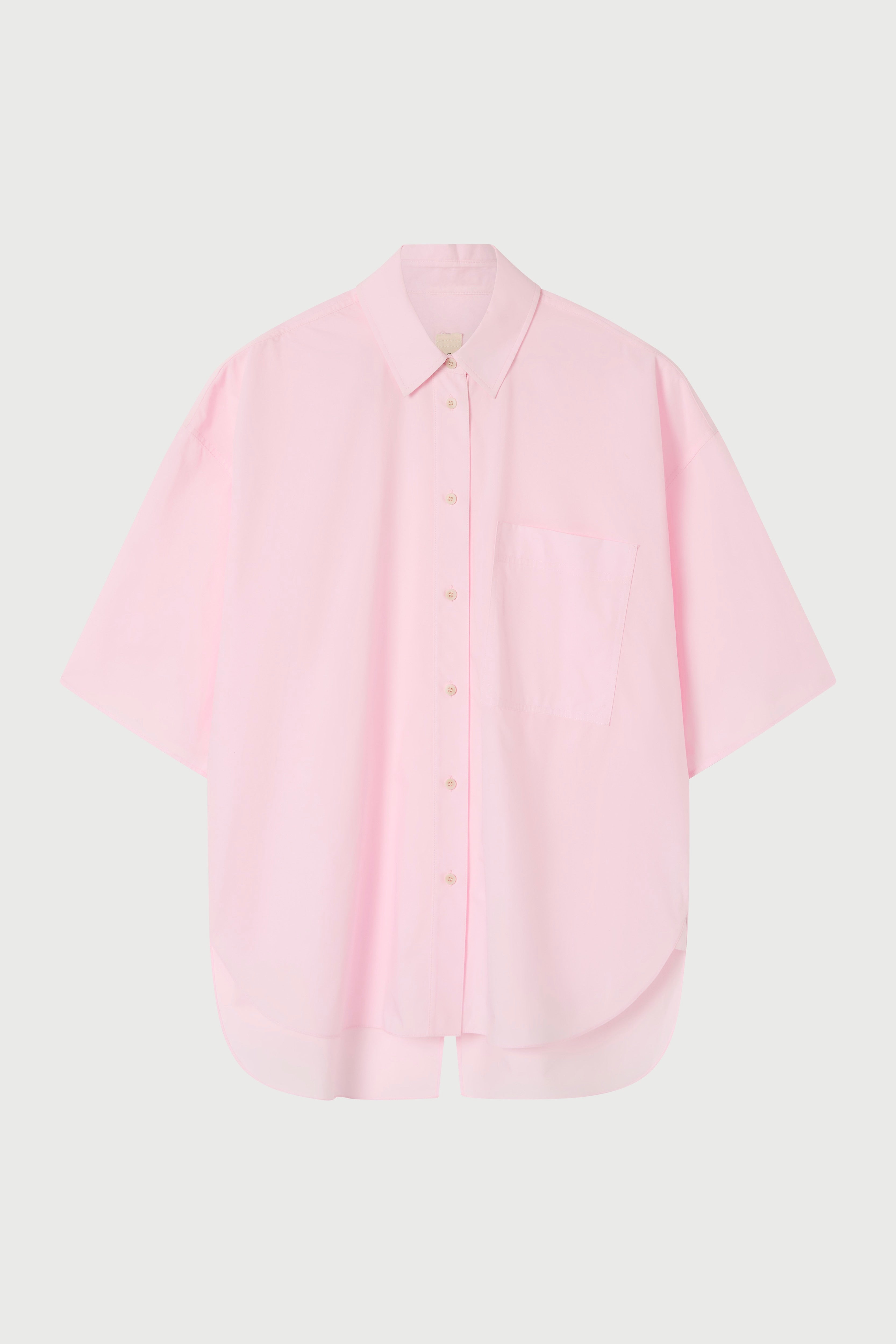 Pink shirt on a white  background