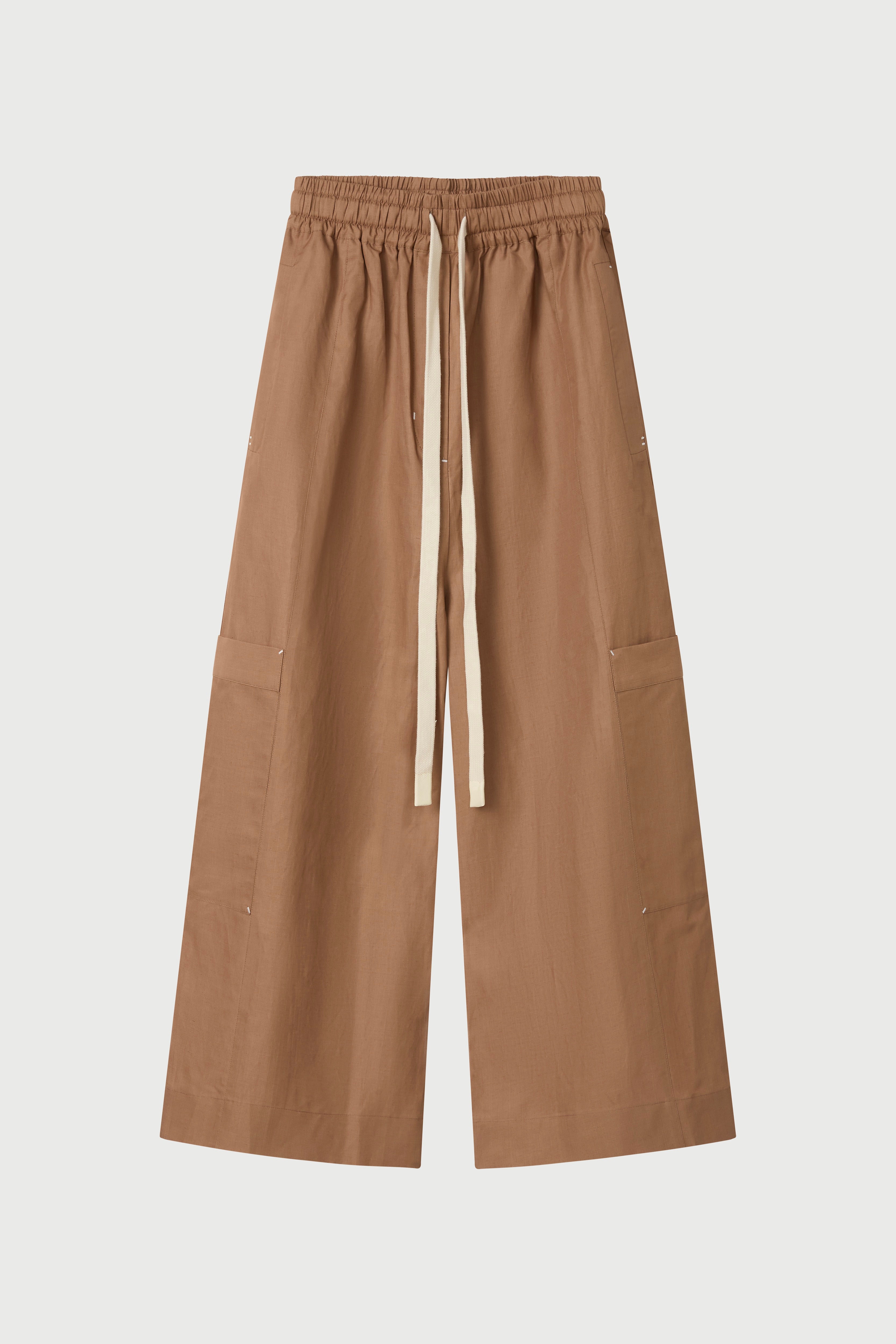 Brown pants on a white background