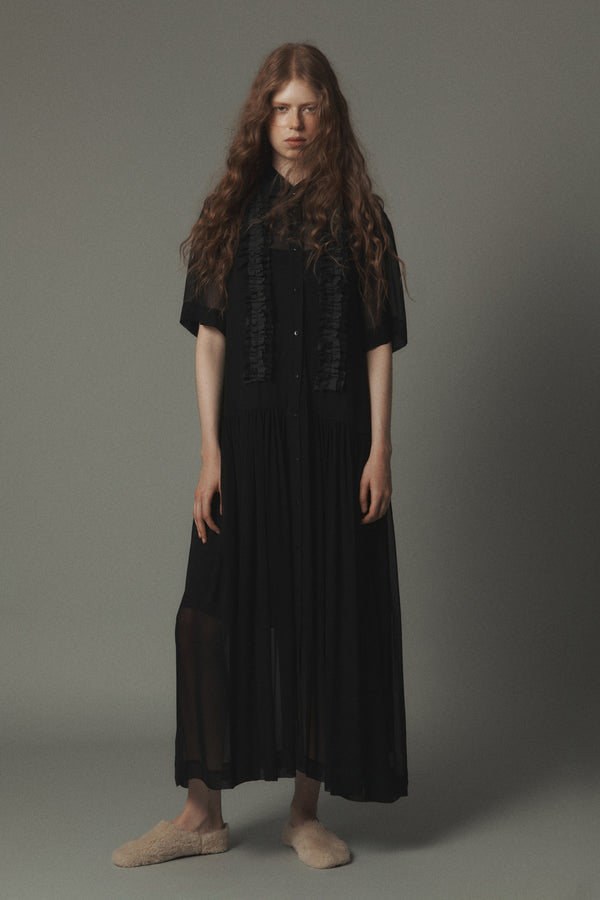 Millie Ruffle Shirt Dress