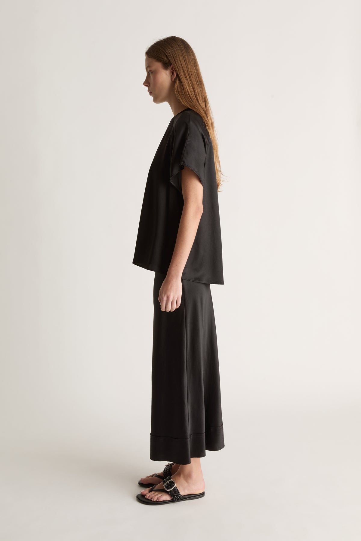 Stella Silk Satin Raglan Tee