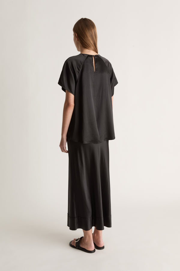 Stella Silk Satin Raglan Tee