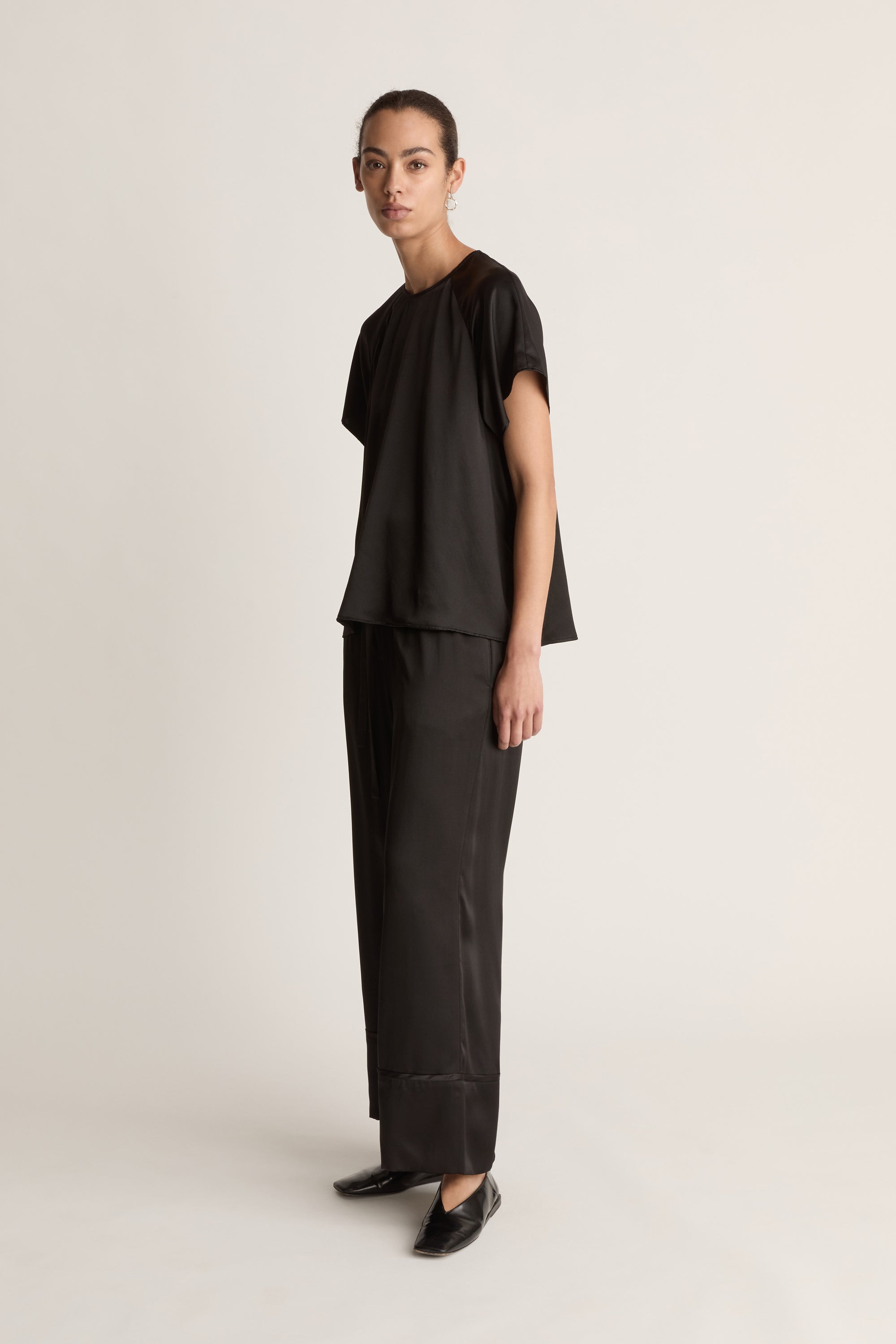 Stella Silk Satin Raglan Tee