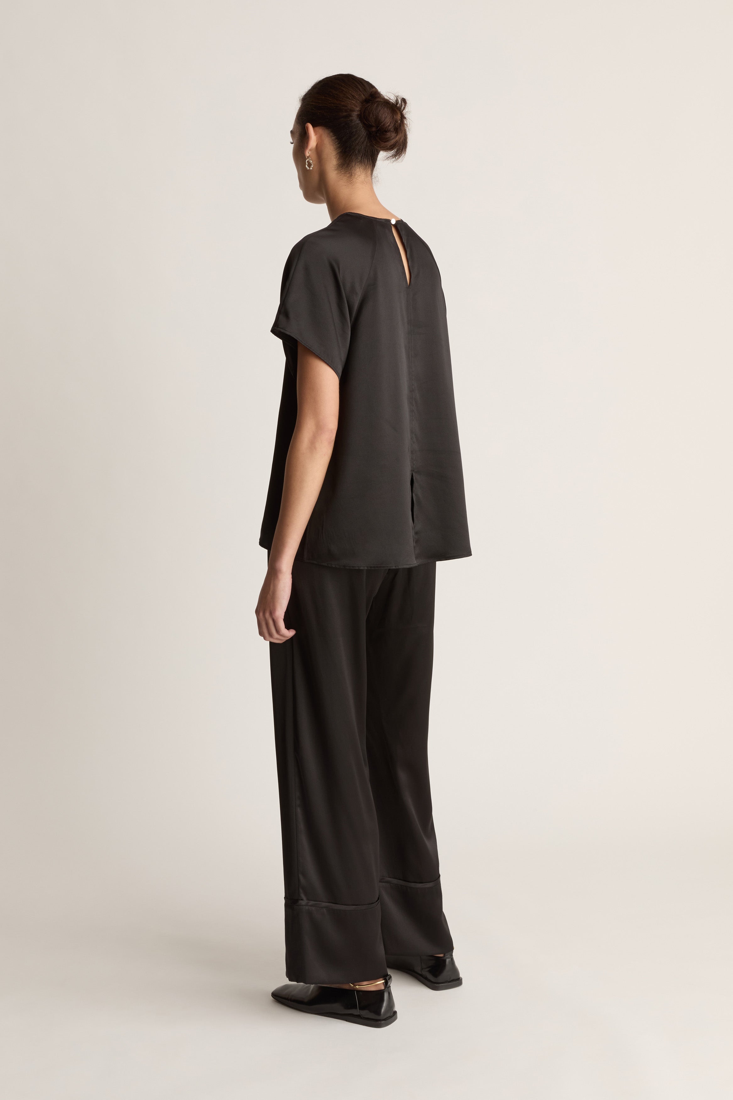 Stella Silk Satin Raglan Tee