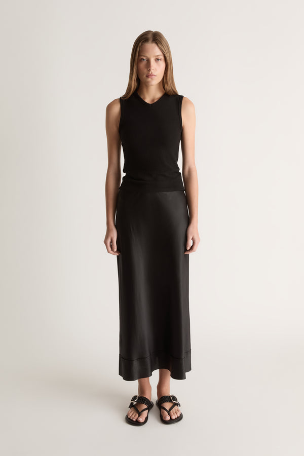 Stella Silk Satin Skirt