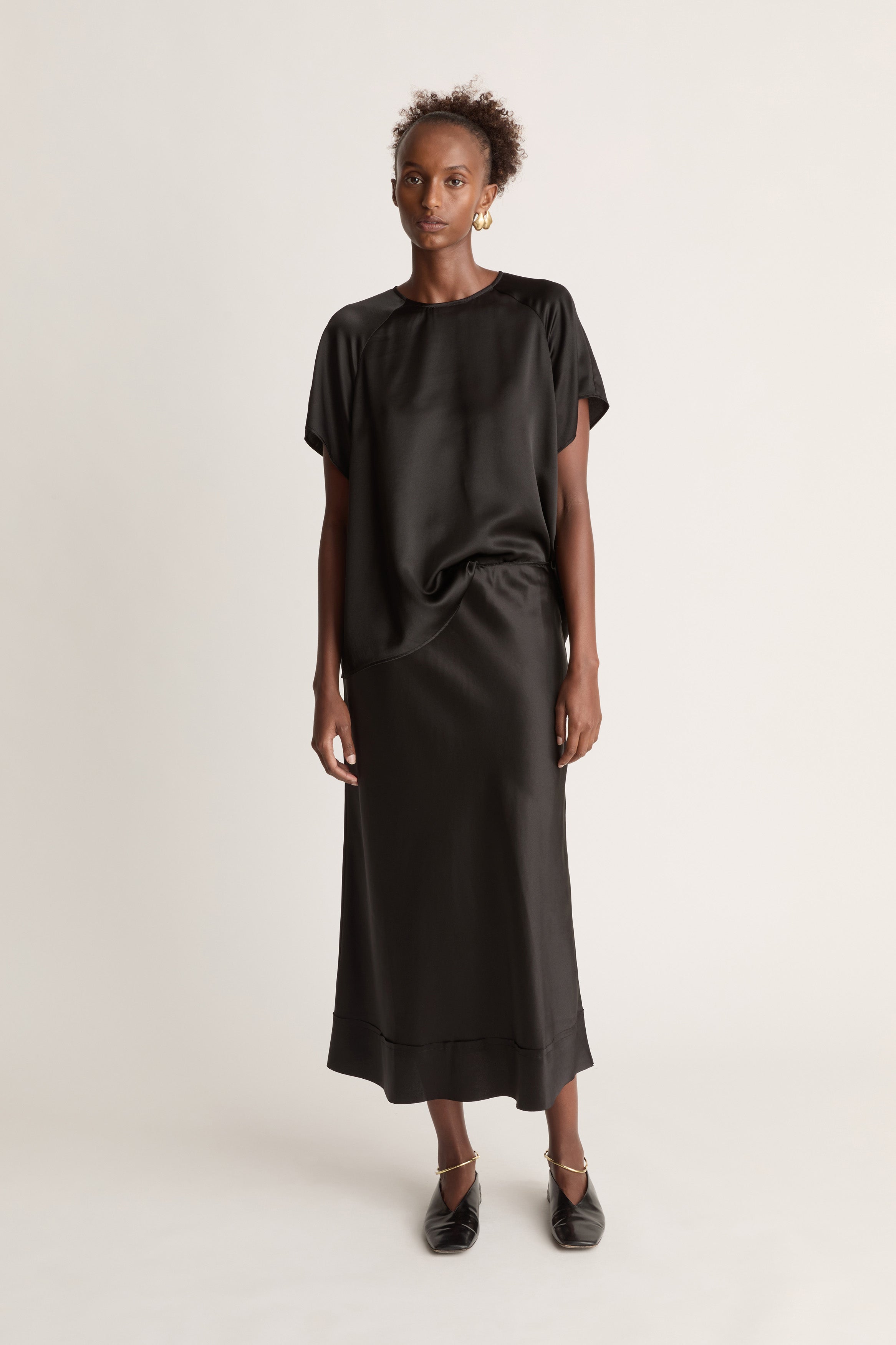 Stella Silk Satin Skirt