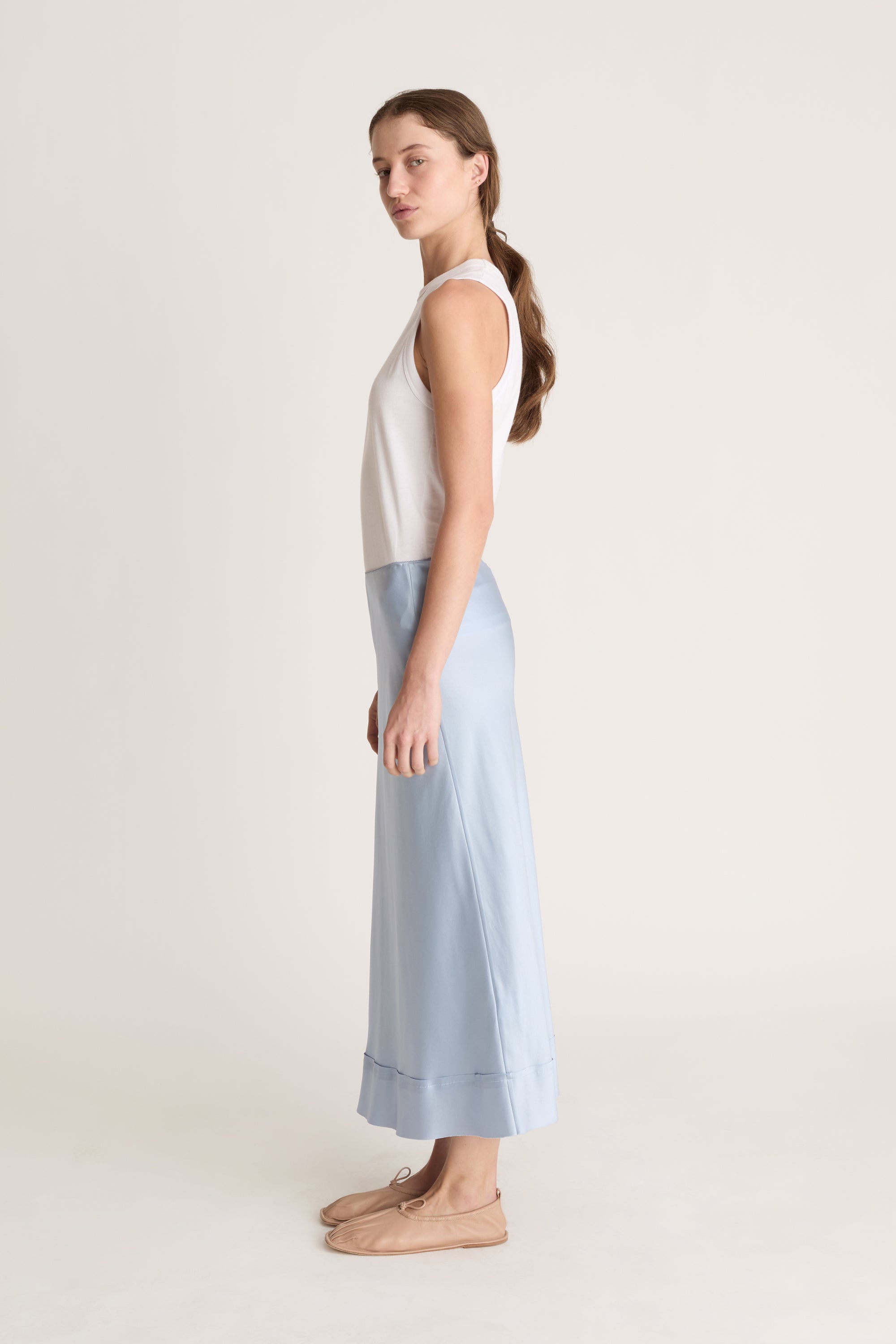 Stella Silk Satin Skirt