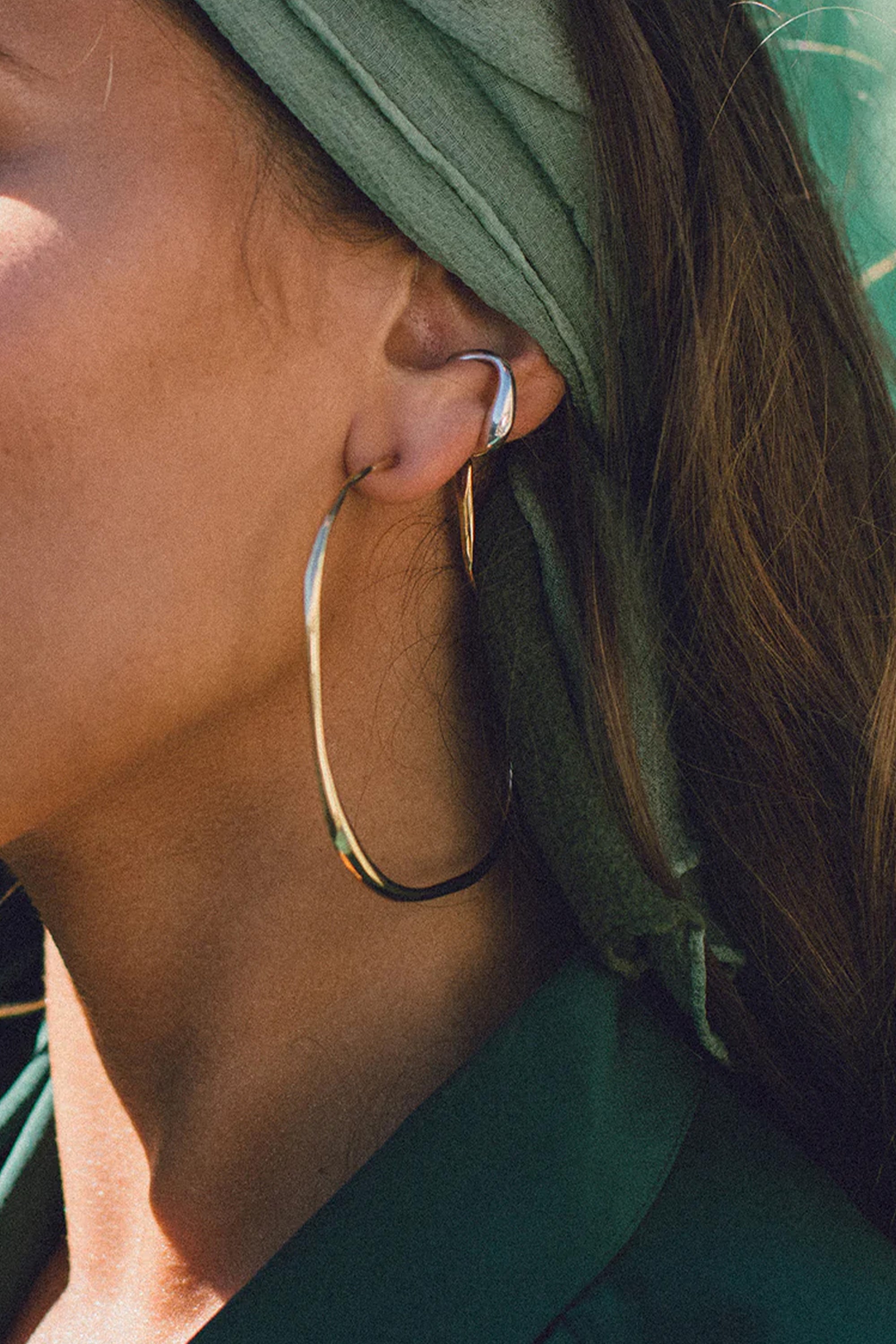 Large Vero Hoops in SIlver