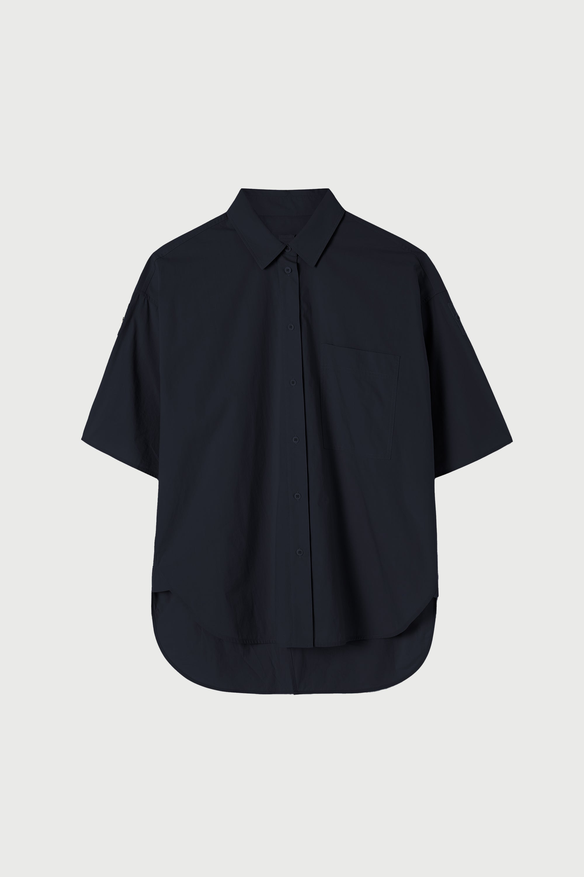 LM Poplin SS Shirt in Navy