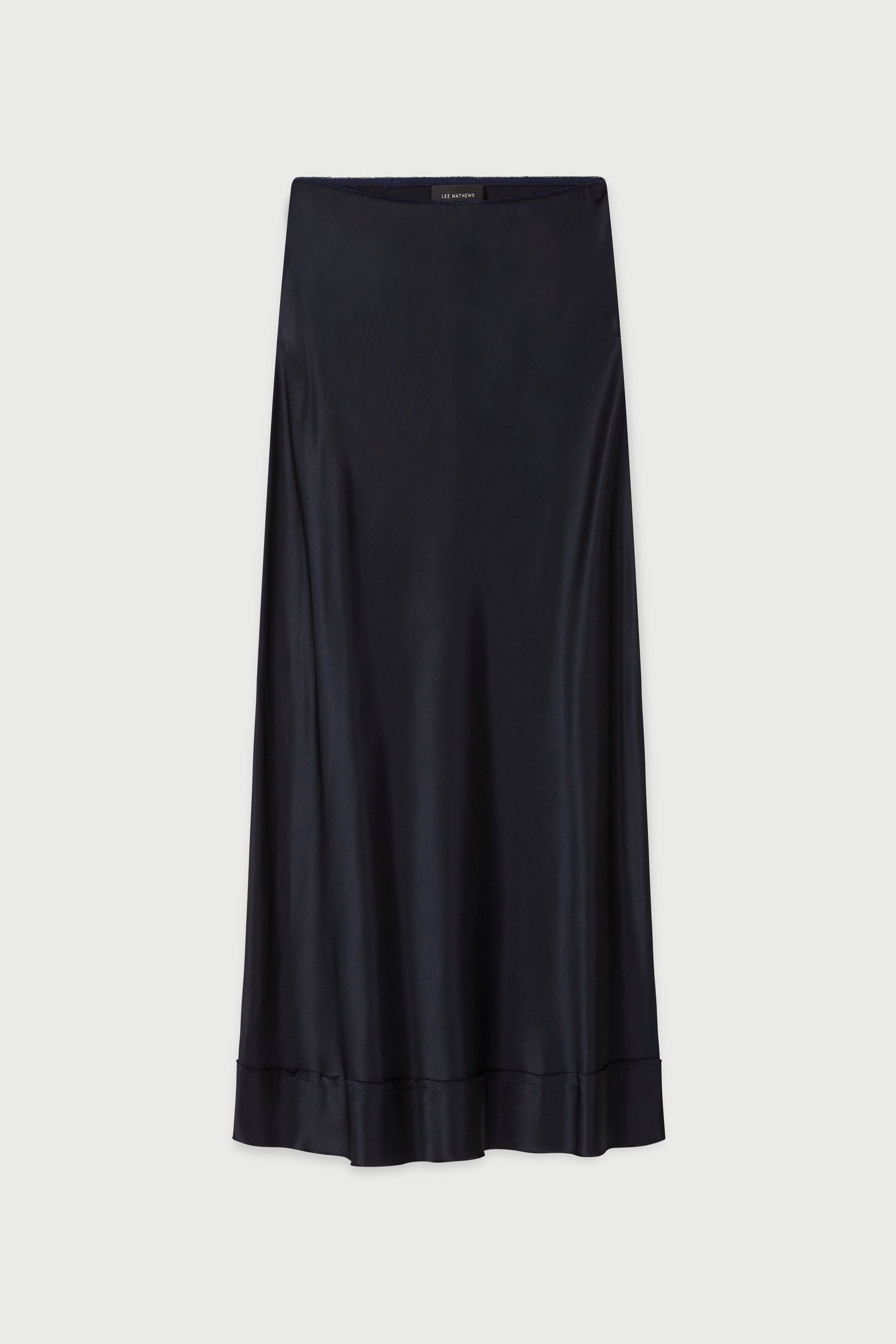 Stella silk satin skirt black 100% silk