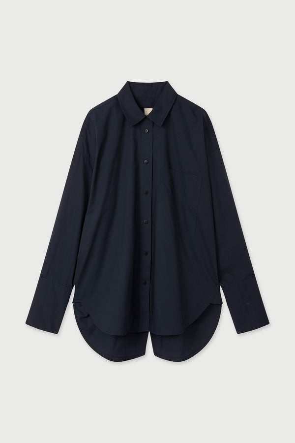 LM Poplin Long Sleeve Shirt Navy