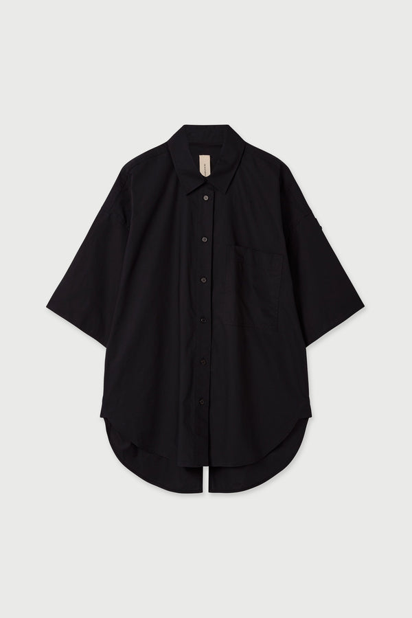 LM Poplin Short Sleeve Shirt Black